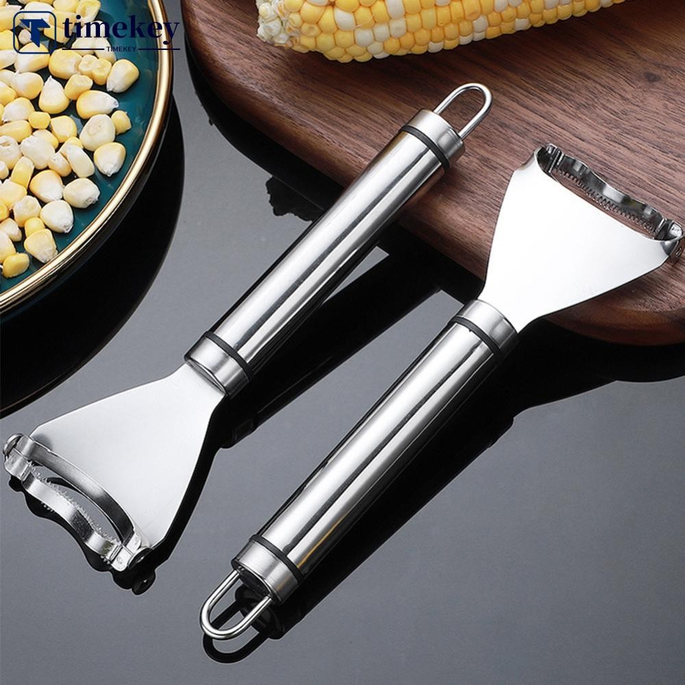 TME เครื่องปอกข้าวโพดสแตนเลสมืออาชีพเครื่องปอกซังข้าวโพดด้วยมือแกนป้องกันสนิมปอกเปลือกง่ายใช้ฟาร์มในครัว