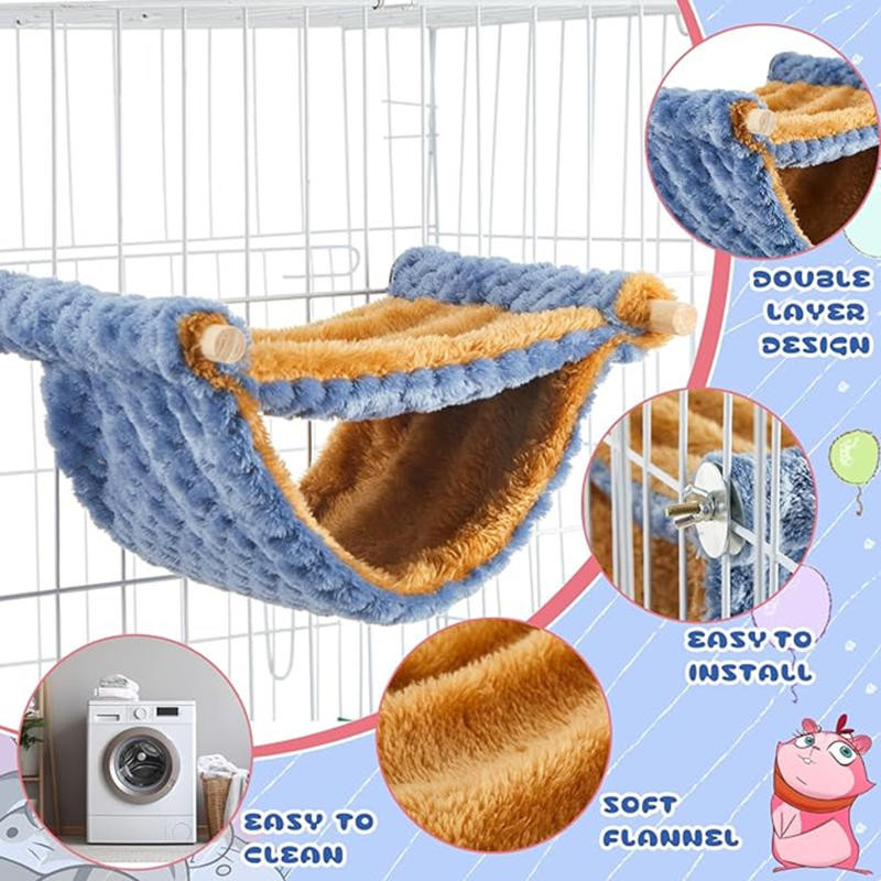 1 ชิ้น Cozy แขวนเปลญวนสําหรับสัตว์เล็ก Warm แขวนกระรอกถุงนอนสําหรับสัตว์เลี้ยงขนาดเล็ก, นุ่มและ Plush Perfect สําหรับหนูแฮมสเตอร์, หนู 0308LKJQ