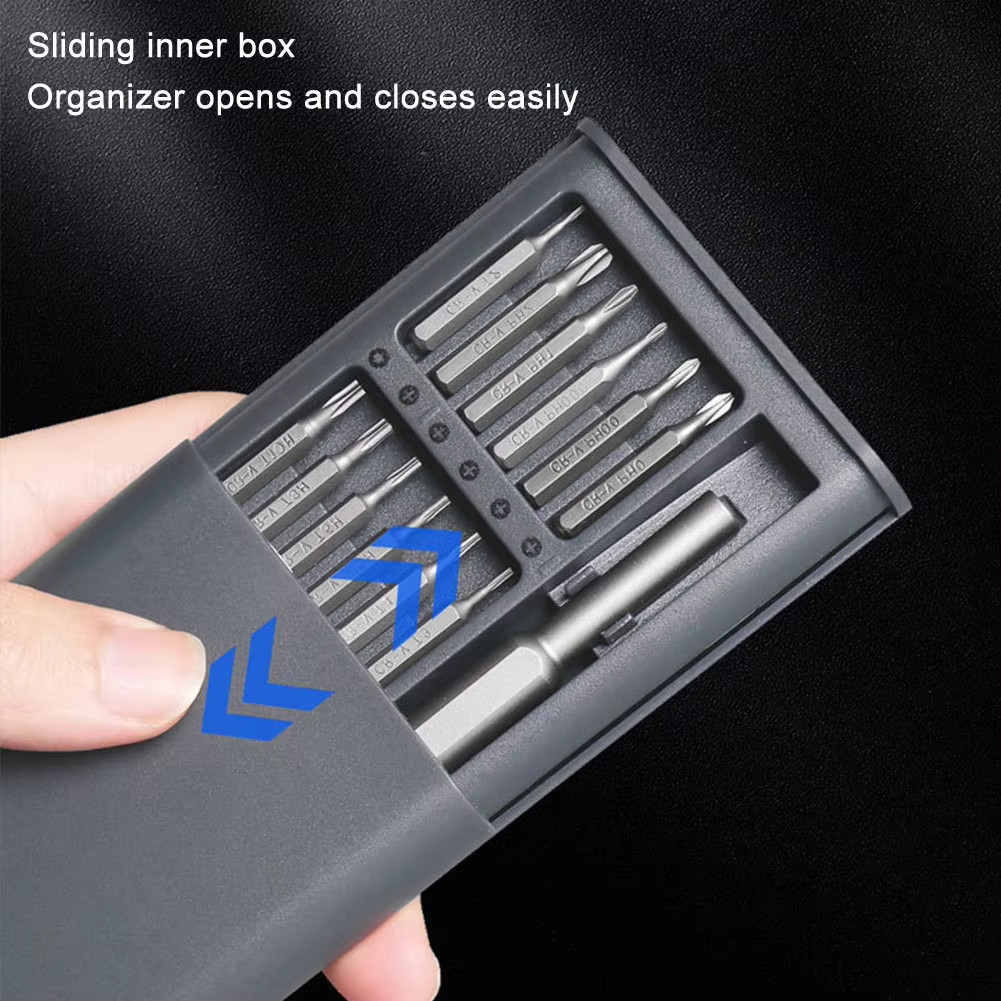 ชุดไขควงแม่เหล็ก 24-in-1 - ชุดซ่อมเหล็กคาร์บอนมืออาชีพพร้อมบิต T/Torx/Y, เครื่องมือบํารุงรักษามัลติฟังก์ชั่นสําหรับโทรศัพท์มือถือ, PC, ซ่อมนาฬิกา - รูปที่ 4