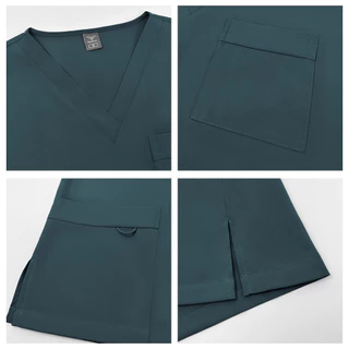 VSHELLเสื้อ + กางเกงQuick-Drying Unisex Medical Scrub ชุดผู้หญิงยืดหมอพยาบาลชุดบางชุดลําลองและสบาย