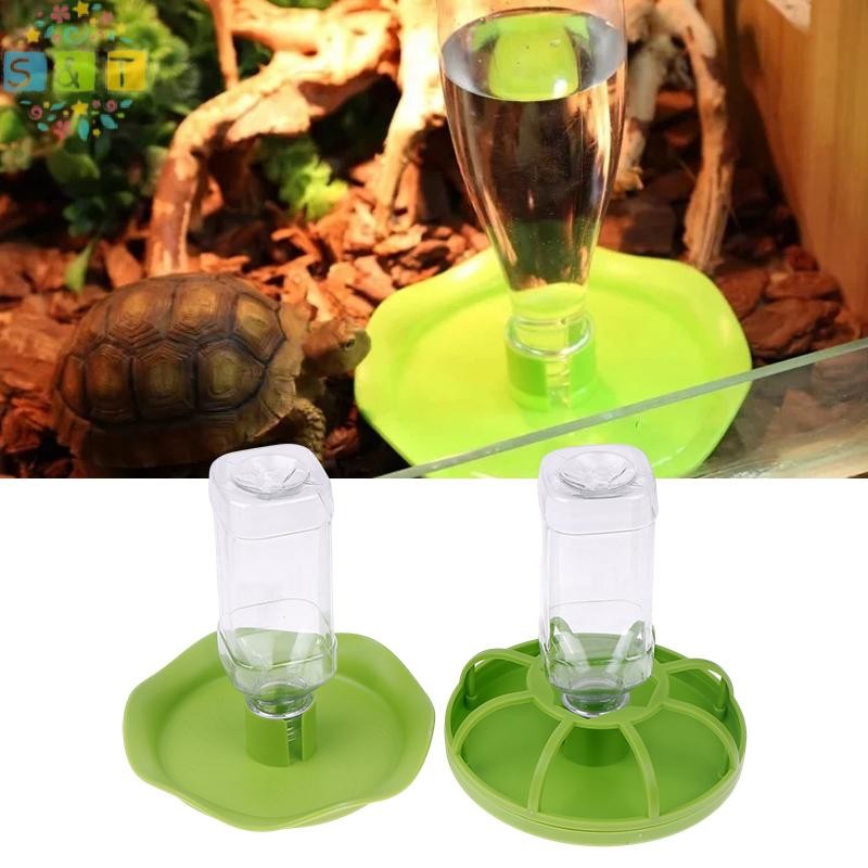[S&T] สัตว์เลื้อยคลานเครื่องดื่มน้ําชามอาหาร Lizard Gecko Feeder รอบจานเต่าชามน้ําขวดเครื่องดื่มเครื่องป้อนสัตว์เลื้อยคลาน {th}
