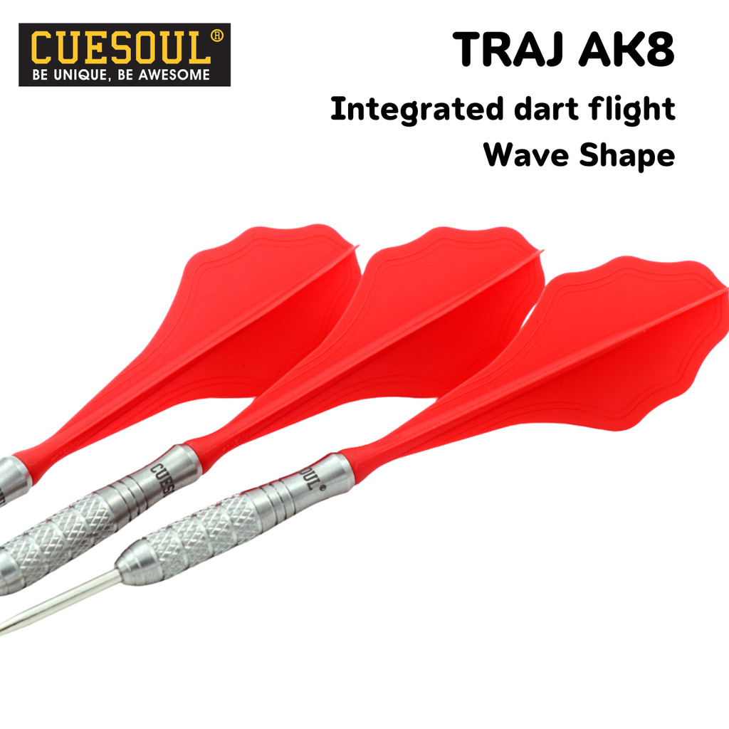 ปีกลูกดอกปาเป้า CUESOUL TRAJ AK8 Integrated dart flights Wave Shape