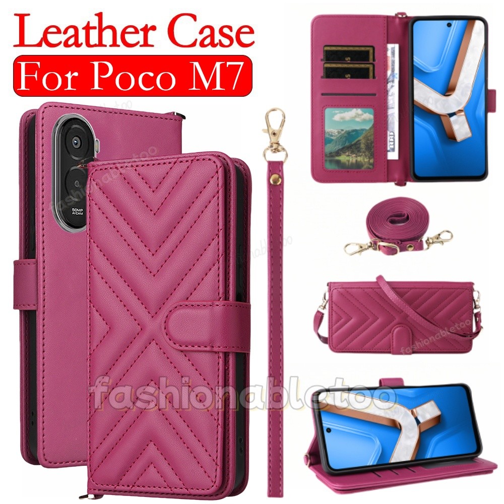 สําหรับ PocoM7 4G หนังสําหรับ Poco M7 plus pro M7plus M7pro M 7 PocoM7 plus PocoM7plus PocoM7 pro Po