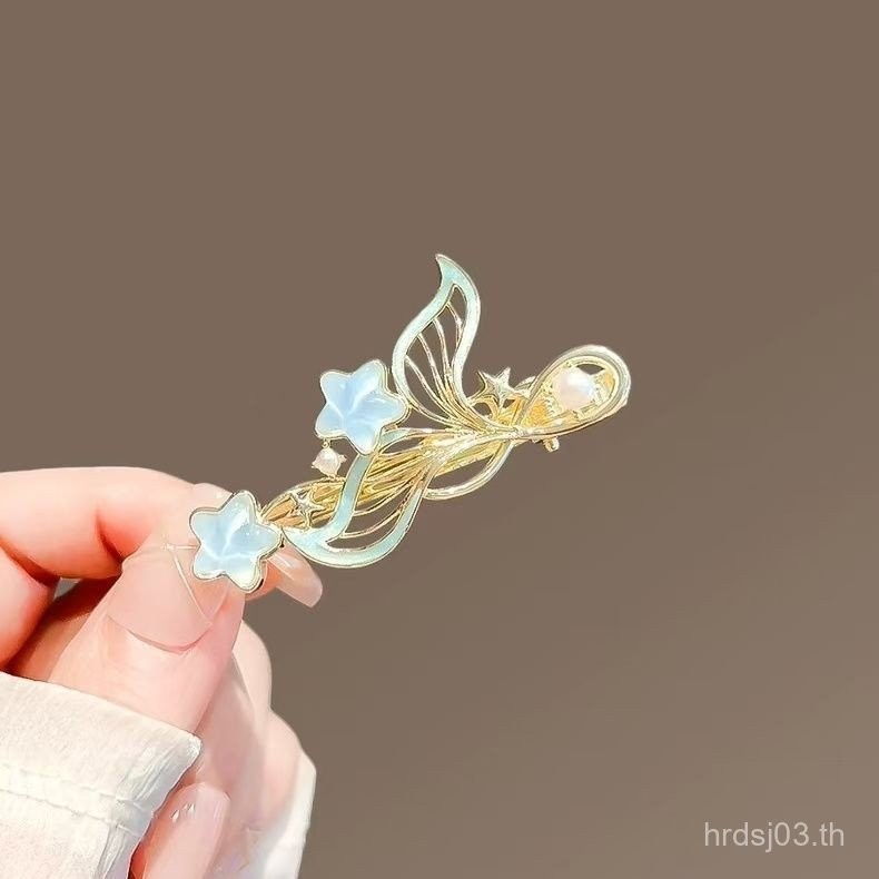 ใหม่ Fishtail กิ๊บติดผมหญิง Niche Design คลิปด้านข้างคลิป Bangs กิ๊บติดผมหัก High-End Duckbill คลิปอ