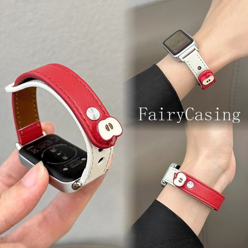 สายหนังน่ารักสําหรับ Huawei Band 11 Pro 8 9 10 สายนาฬิกาสร้อยข้อมือสําหรับ Huawei Fit 3 2 Fit 4 Pro อุปกรณ์เสริมทดแทน