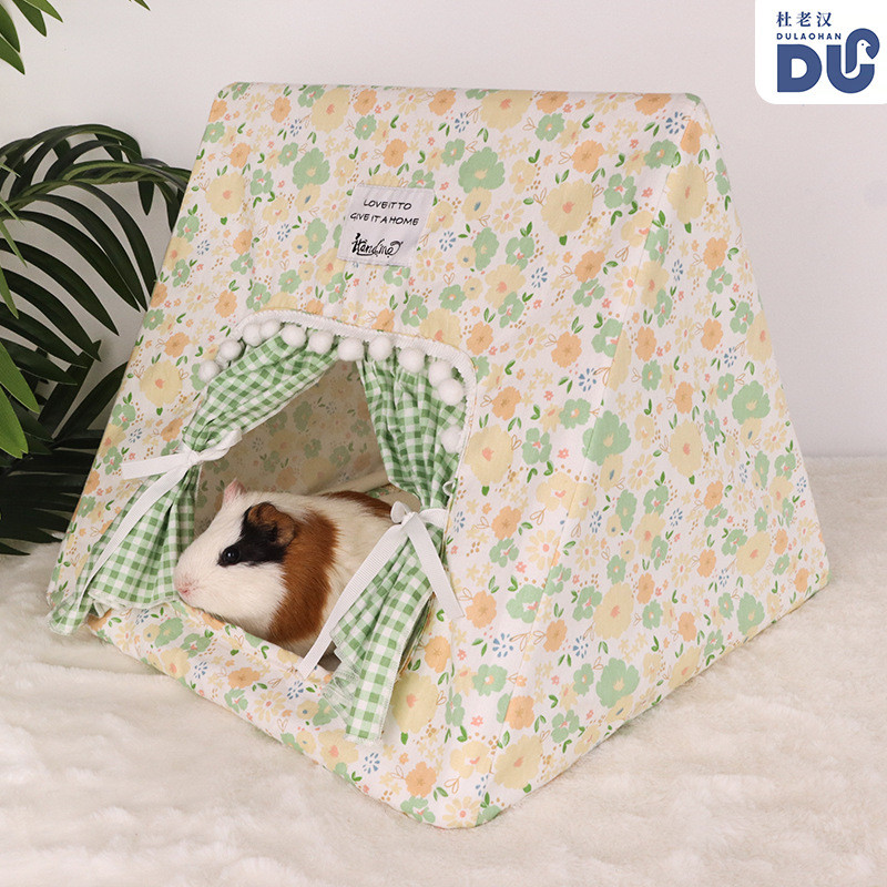 Guinea Pig Bottomless เต็นท์ Nest กระต่ายซ่อนบ้านเตียงเฉพาะสัตว์เลี้ยงขนาดเล็ก Habitat