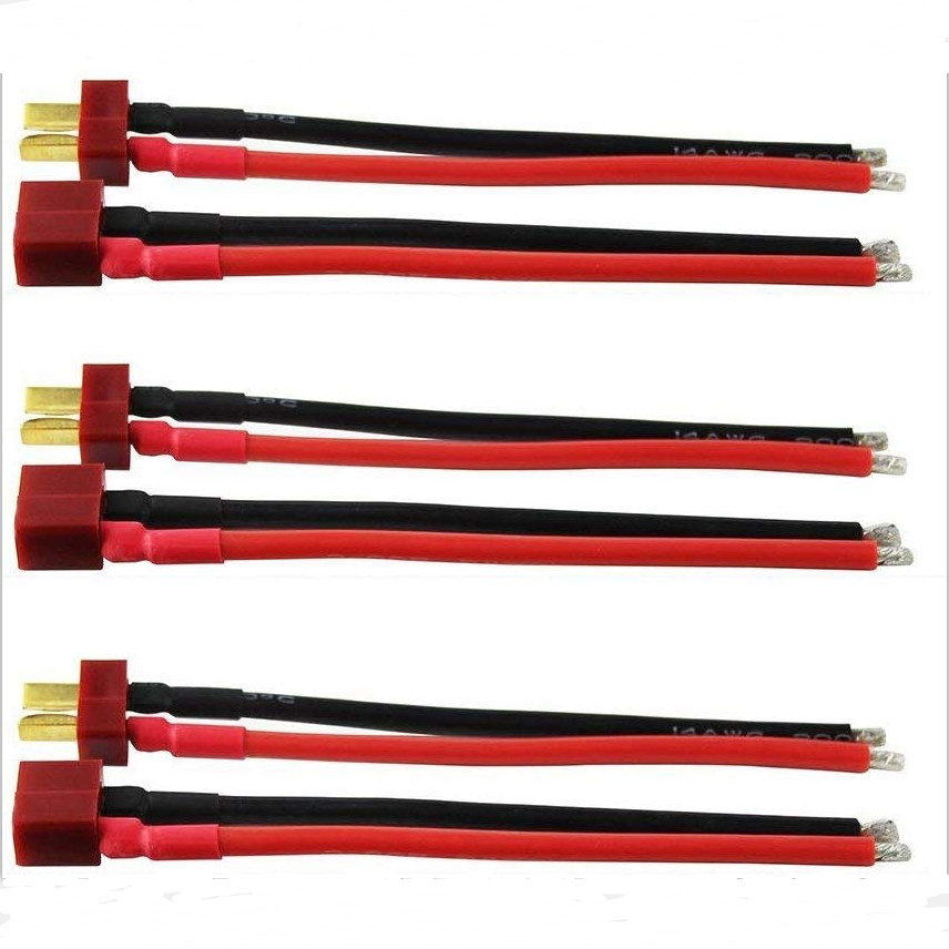 Deans Ultra Pigtail Cable T Plug Connector ชายและหญิง 10 ซม. 16AWG สายซิลิโคนอ่อนนุ่มสําหรับ RC Hobby Quadcopter Lipo แบตเตอรี่