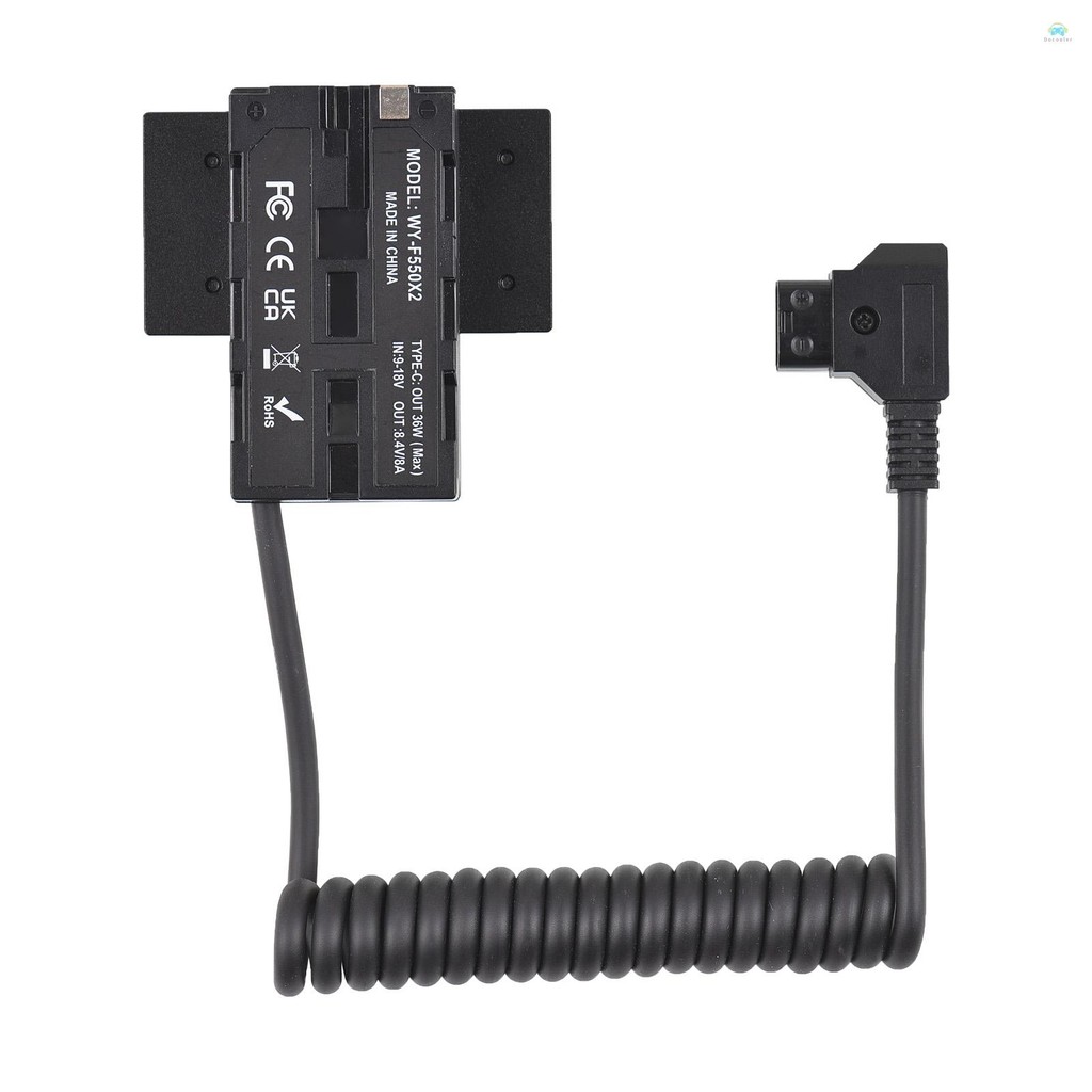 Yb2 Power Adapter Dual-Sided F550 NP-F Dummy แบตเตอรี่ Cross-Shaped to D-Tap สายไฟ 5-12V Type-C สําหรับ Field Monitor ไฟ LED ไร้สาย V