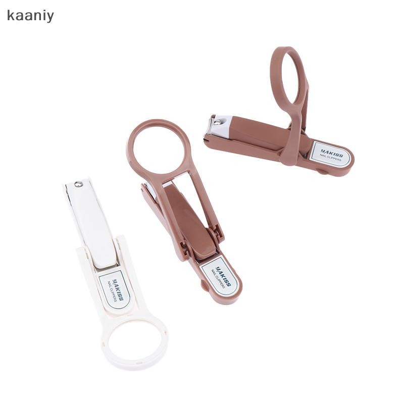 [KAN] กรรไกรตัดเล็บที่ใช้งานได้จริงสําหรับผู้สูงอายุพร้อมแว่นขยาย Anti-splash Toenail Hand Trimmer เครื่องมือความงามสแตนเลส FXH