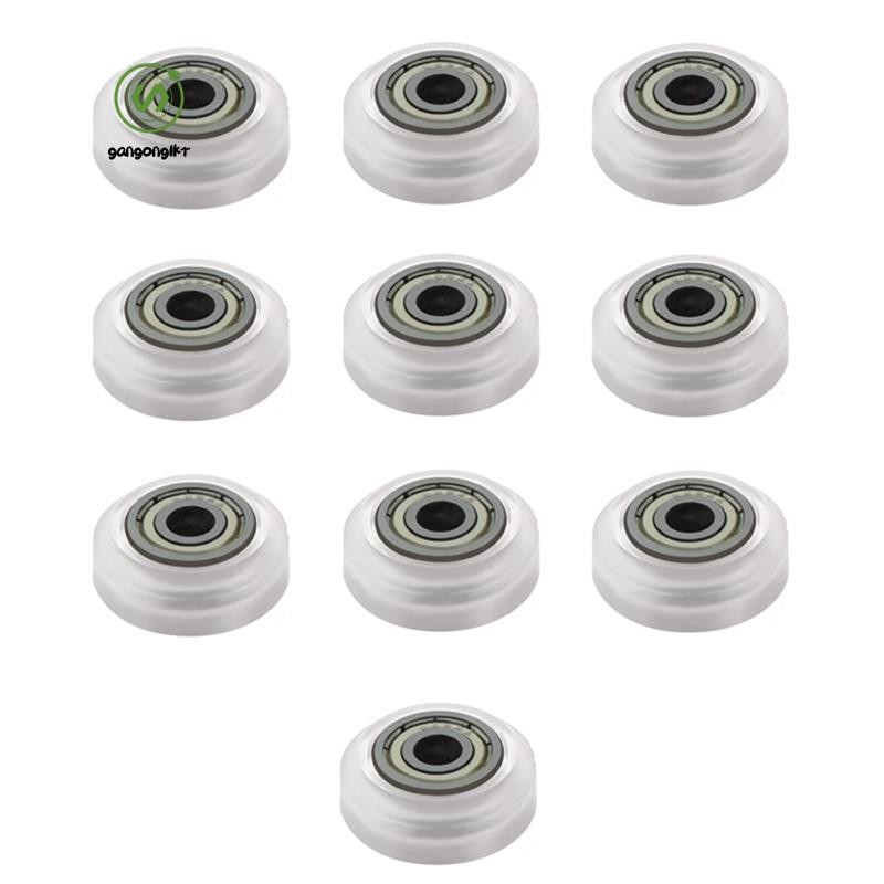 [gangong1kr]10 ชิ้น 3D เครื่องพิมพ์ล้อพลาสติก POM รุ่นใหญ่ Passive รอบล้อ Idler Pulley Gear สําหรับ CNC Openbuilds V-Slot