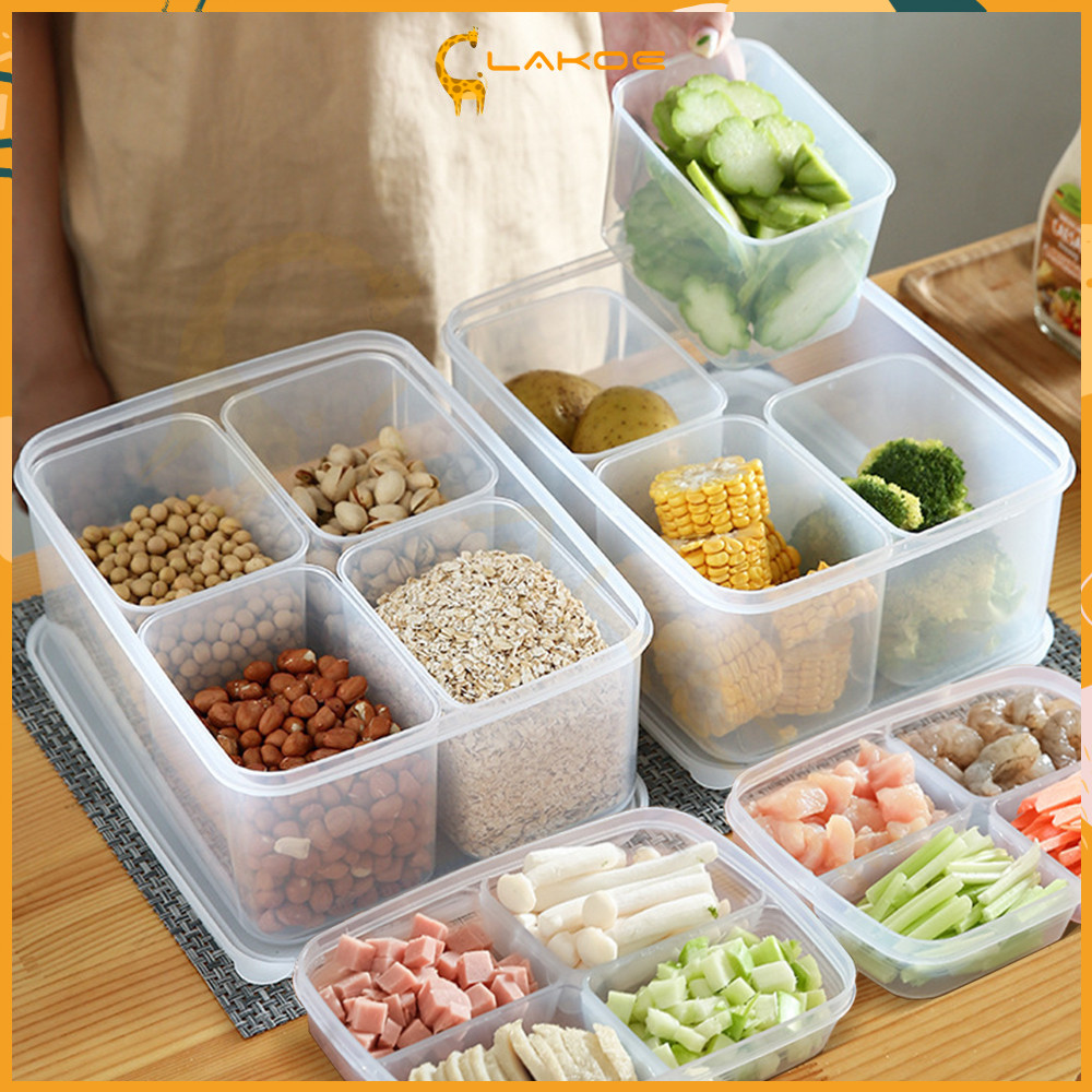LAKOE กล่องเก็บอาหาร กล่องถนอมอาหาร สามารถใช้ในไมโครเวฟ กล่องอาหาร กล่องใส