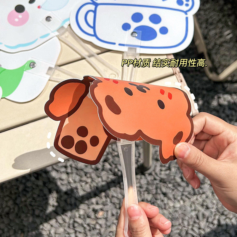 kingmallshop PRA6(ร้านไทย)พัดพลาสติก ลายการ์ตูน สไตล์เกาหลี (ของสะสม-ที่ระลึก-แจก-ชำร่วย) - รูปที่ 4