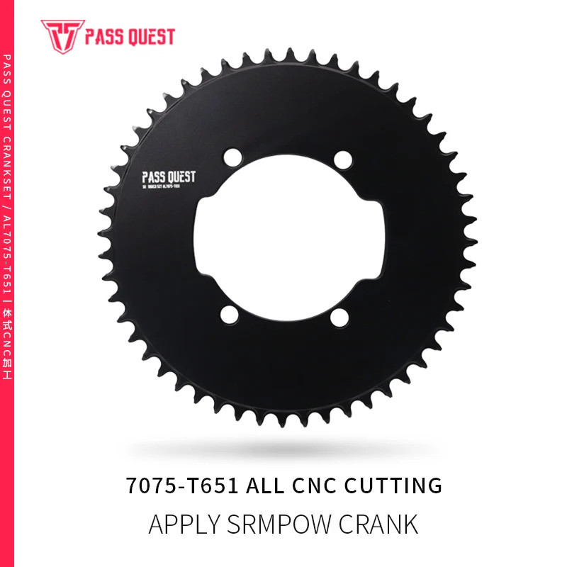 PASS QUEST SRMPOWER-110 BCD (4-BOLT AERO) ROUND AERO NARROW WIDE CHAINRING