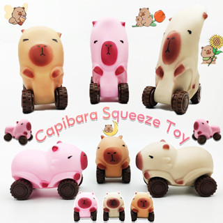Capibara Squeeze Toy รถของเล่นคาปิบาร่า ของเล่นเด้งช้า คลายค…