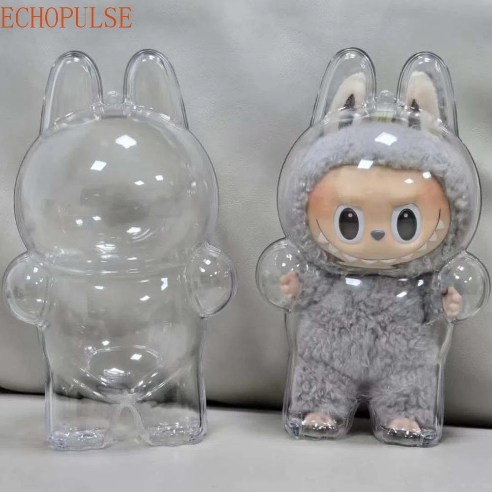 Echopulse Labubu เกราะป้องกัน กันน้ําป้องกันการสูญหาย|Labubu Storage Bag, กระเป๋าแขวน Peadant ทนทาน ผ้าคลุมกันฝุ่นแบบใสแบบพกพา