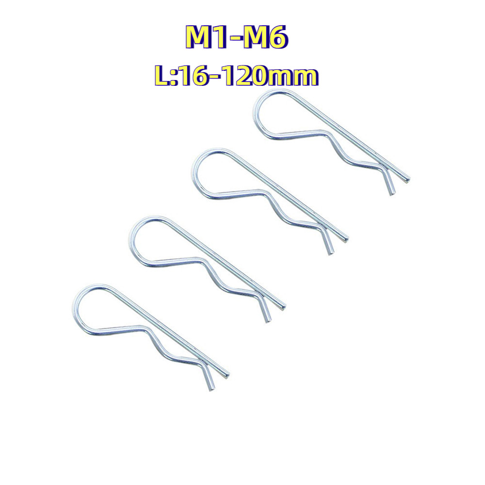 [ZY02-XS-X] Hairpin Cotter Snap R Pin SUS304 / ชุบสังกะสี ปิ๊น ตัว R ปิ้น ตัวอาร์ M1 - M6