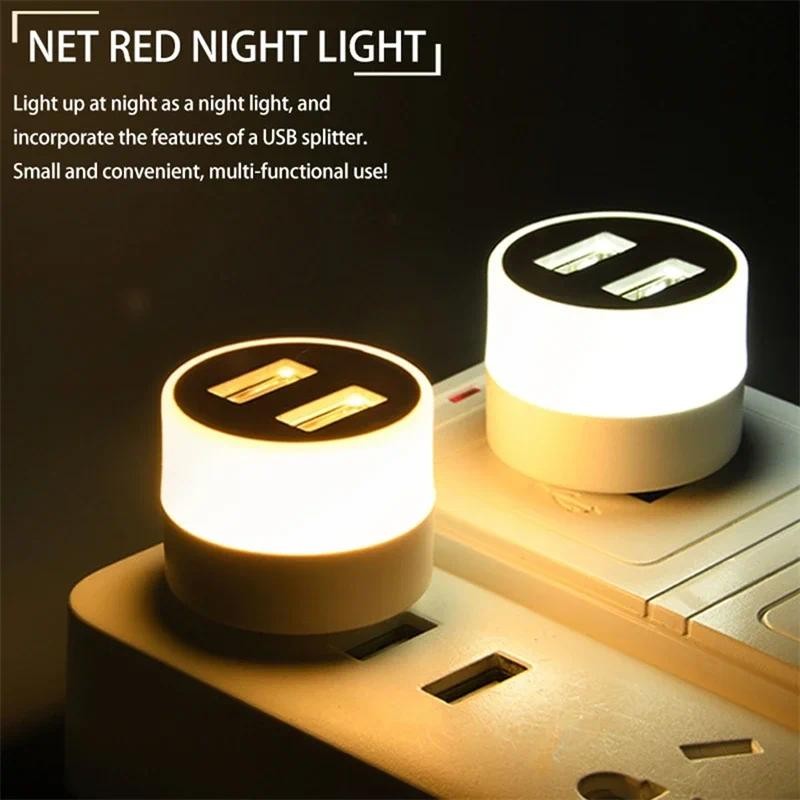 ไฟกลางคืน LED ปลั๊ก USB โคมไฟแบบพกพา USB 5V LED โคมไฟอ่านหนังสือ Camping Night Lights โคมไฟตั้งโต๊ะสําหรับ Power Bank โน้ตบุ๊คแล็ปท็อป