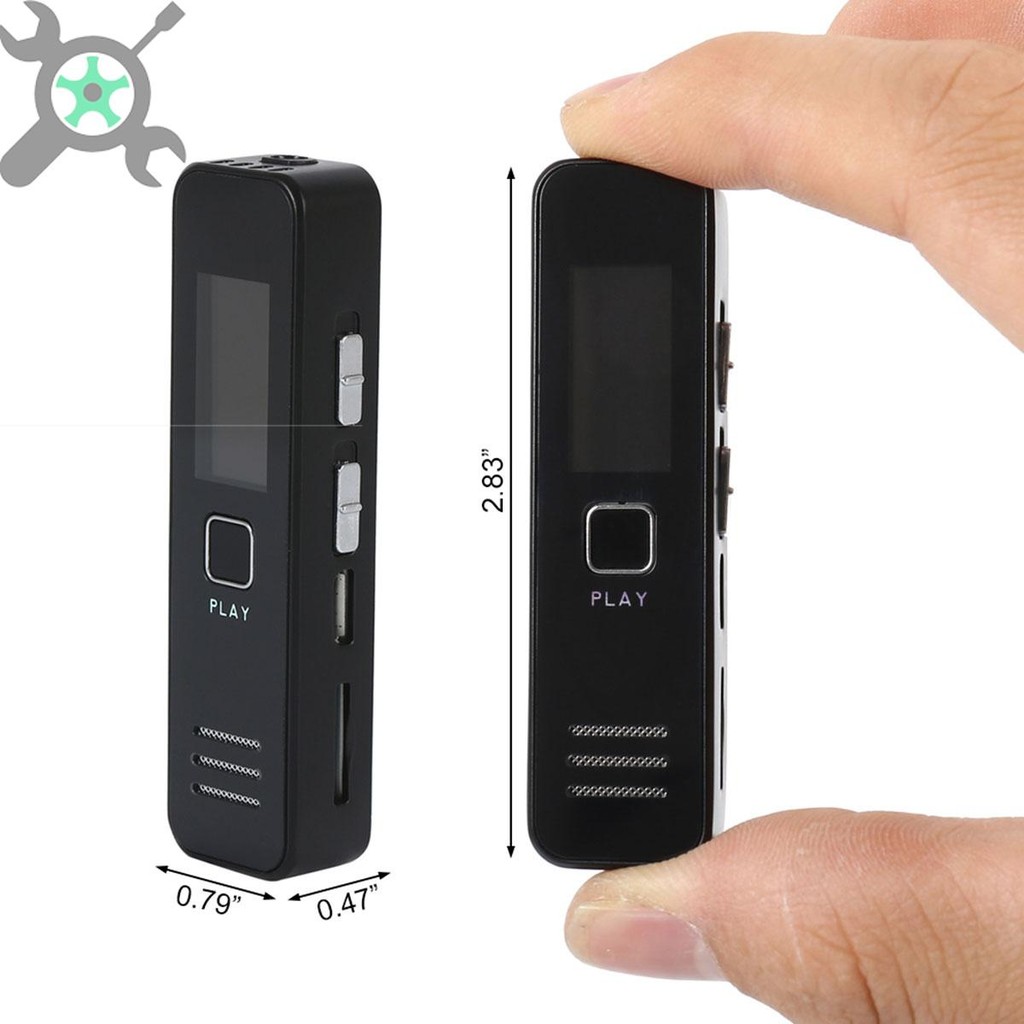 เครื่องบันทึกเสียงดิจิทัล เครื่องบันทึกเสียงดิจิตอล 32GB 1.2 นิ้วเครื่องบันทึกเสียงขนาดเล็กพร้อมเครื่องเล่น MP3 มือถือเครื่องอัดเสียงขนาดเล็ก ลดเสียงรบกวน พร้อมเครื่องเล่นเพลง
