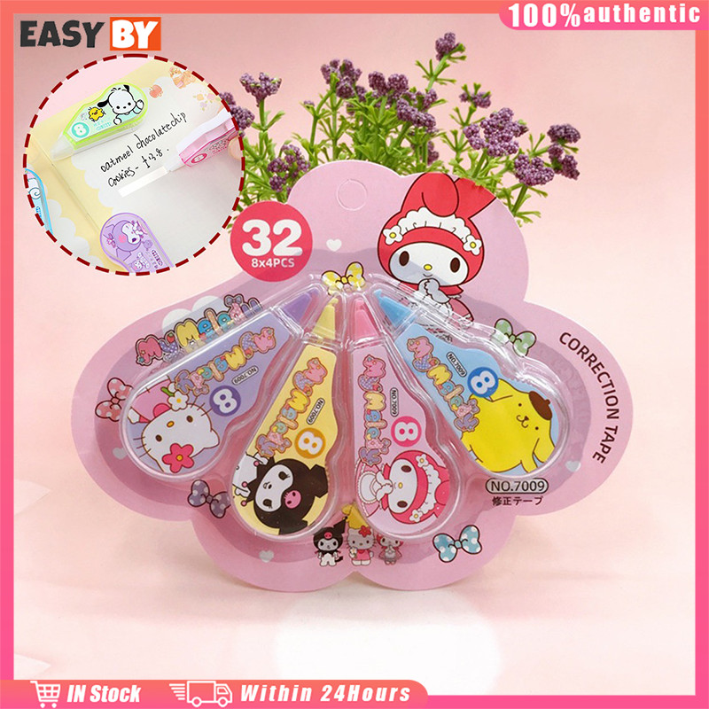 จัดส่งรวดเร็ว 4ชิ้น เทปลบคำผิด ลายการ์ตูน เทปยาว3M คละสี สําหรับโรงเรียน เครื่องเขียนทำการบ้าน