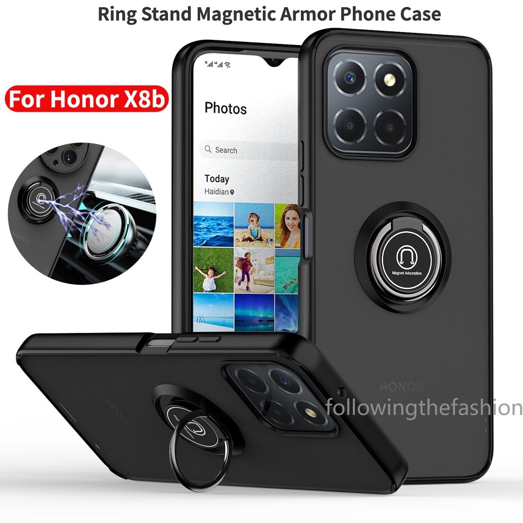 ปลอกสําหรับ Honor X7C 4G 2024 Honor X7C X7 C X9C 4G 5G 2024 เคสโทรศัพท์พร้อมแหวนแม่เหล็กขาตั้งวงเล็บ