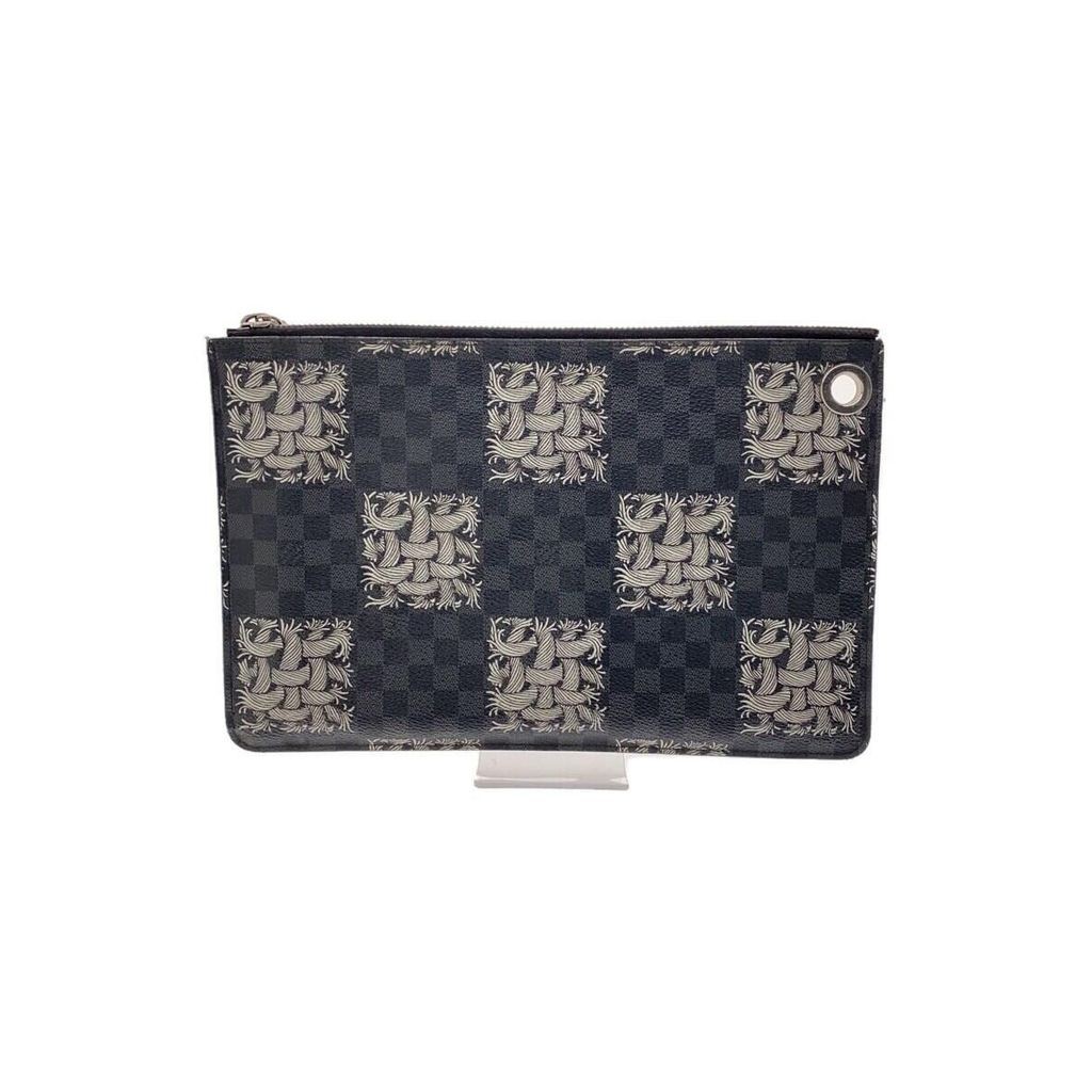 LOUIS VUITTON OTHER POCHETTE VOYAGE_DAMIER GRAPHITE_BLK PVC BLK Direct from Japan Secondhand