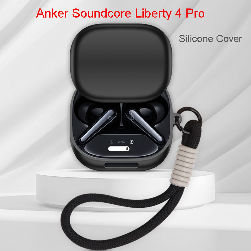 เคสหูฟังสําหรับ Anker Soundcore Liberty 4 Pro / Liberty 4, ฝาครอบหูฟังซิลิโคนเหลว