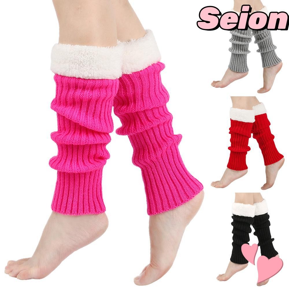Seion 80s 90s ขาอุ่น, Y2K Party กีฬาโยคะ Neon Ribbed ขา, Gothic ฮาโลวีนเครื่องแต่งกาย Harajuku ญี่ปุ่น Boot ถุงเท้าสําหรับสตรีและหญิง