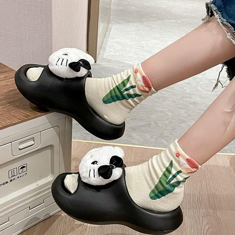 MELODYGOODS1 รองเท้าแตะสไลด์, รองเท้าแตะ Flip Flops น่ารัก, Hot Kitty Slide Shower Funny Shower Shoes Women