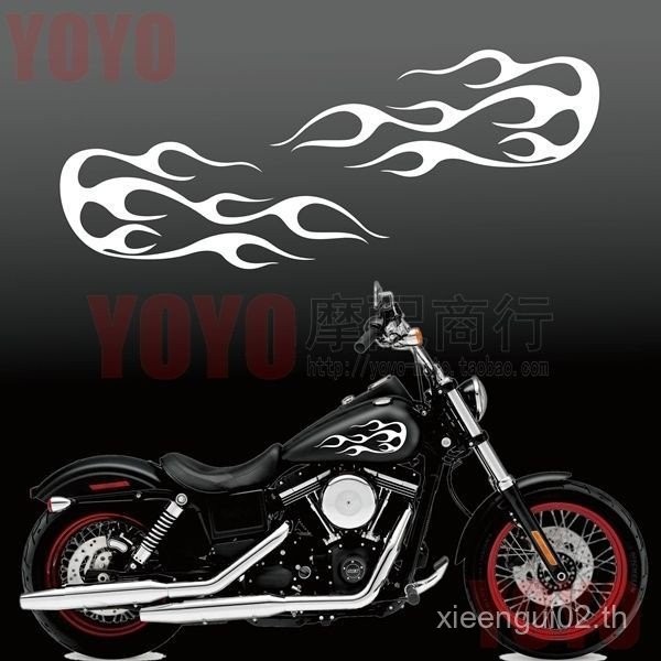 เหมาะสำหรับ Harley Motorcycle Traveller Sportsman Dana Soft Tail Universal Modified Oil Tank Sticker สติกเกอร์ดอกไม้51pr