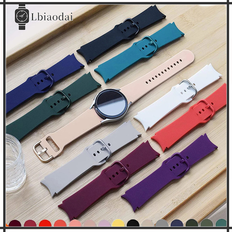 20mm สายซิลิโคนนุ่ม for Samsung Galaxy Watch FE 7 6 5 4 44mm 40mm 5 Lite 45mm สร้อยข้อมือกีฬาอุปกรณ์เสริมนาฬิกาสมาร์ท