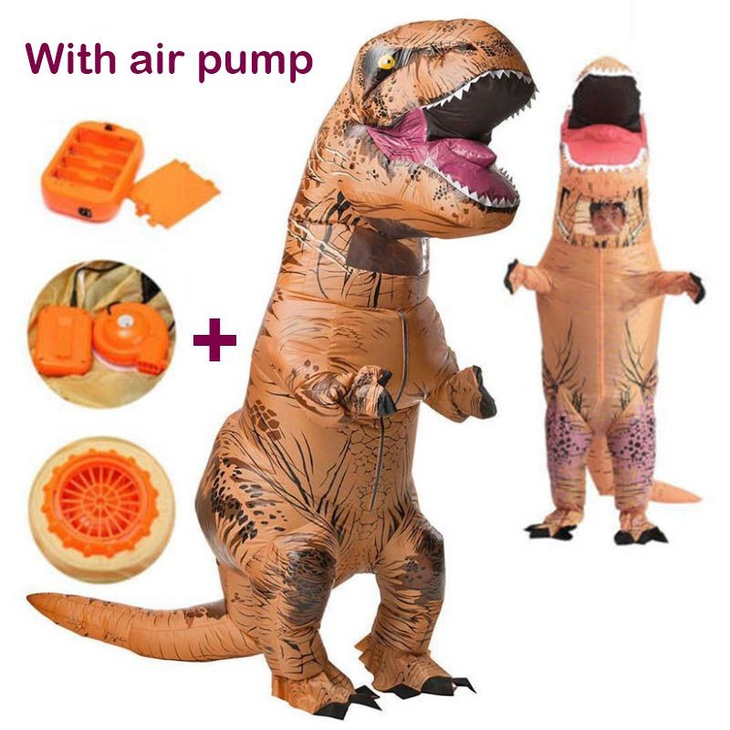 ชุดจั๊มสูท T-Rex ไดโนเสาร์เป่าลมสําหรับเด็กและผู้ใหญ่ ชุดเป่าลม ชุดจูราสสิก UK