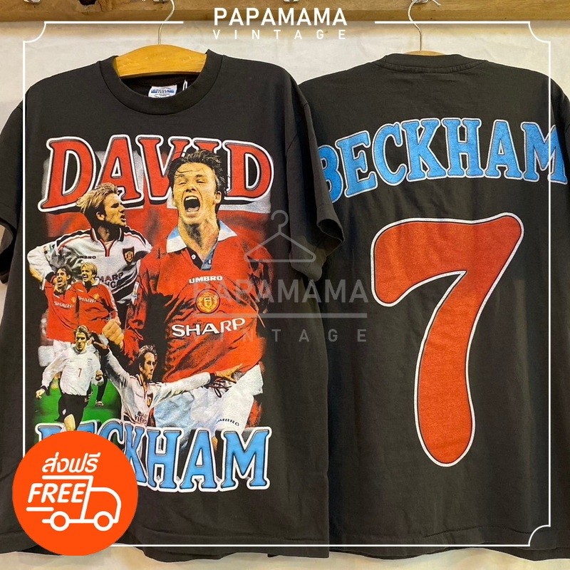 💥the Legend Of Man U. tag Original Bootleg [ DAVID BACKHAM ] แท้ เสื้อวินเทจ เสื้อบอล ตำนานเด็กผี pa