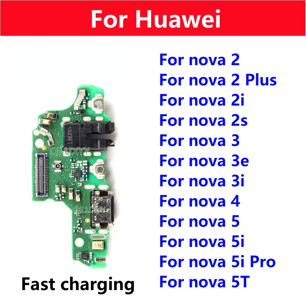 1pcs USB Connector Charger พอร์ตชาร์จสําหรับ Huawei Nova 2 Plus 2i 2s 3 3e 3i 4 5 5i Pro 5T Dock ชาร