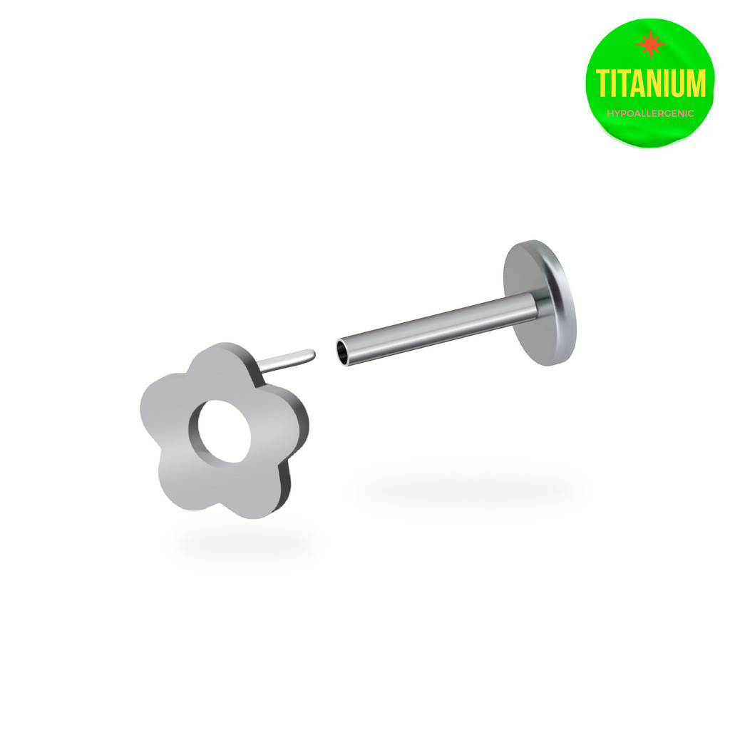Blossom Titanium Flatback Earring (1ชิ้น)