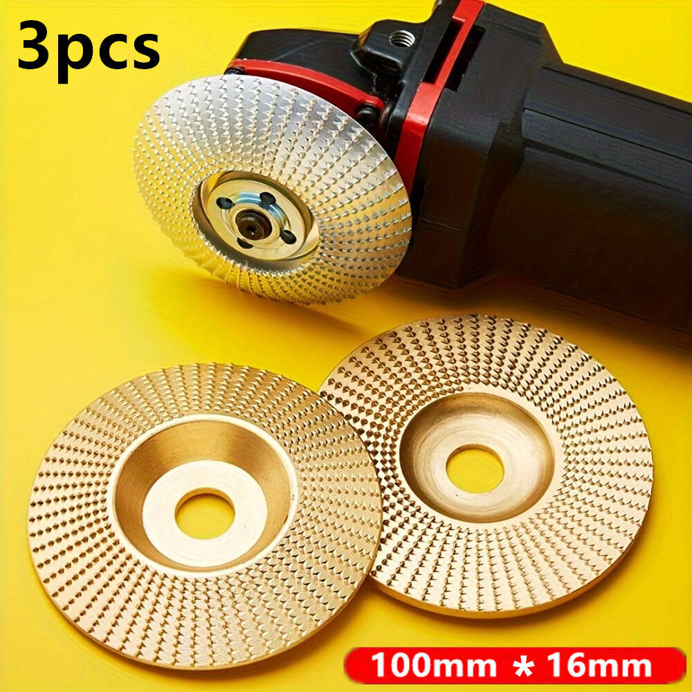 3pcs ใบขัดไม้ ใบเจียร์ไม้ ใบเจียร์แกะสลัก 100mm โลหะท บุ้งขัดไม้ แผ่นขัด แกะสลักไม้ ใบเจียร์แกะสลัก บุ้งขัดไม้
