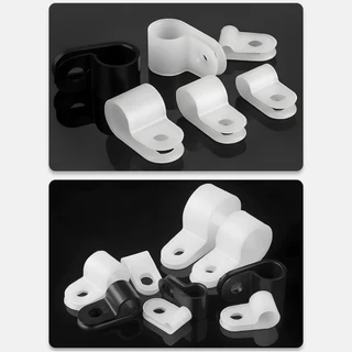 เคเบิ้ลแคลมป์ Cable Clamp 10,50/ชิ้น พลาสติกไนลอน ตัวR,ตัวU จัดเก็บสายไฟ ตัวล็อคสายไฟ กิ๊ปยึดสายไฟ