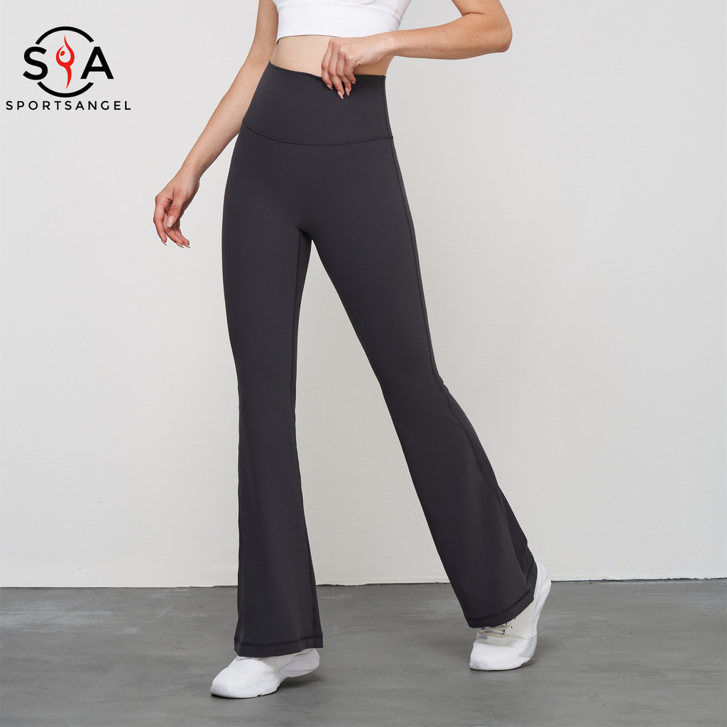 【Sportsangel】กางเกงกีฬา ขาบาน เอวสูง ไม่มีตะเข็บ กระชับสัดส่วน โยคะ พิลาทิส