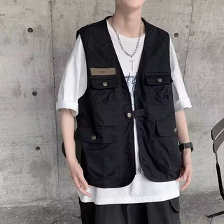 เสื้อกั๊กผู้ชาย แคมป์ปิ้ง แขนกุด