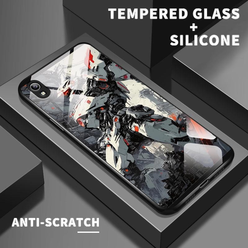 เหมาะสำหรับ VIVO Y91C Y91 Y91i Y93 Y90 Y9s กรณีโทรศัพท์ป้องกันการตกเคส Cool Anime MechWarrior Projec