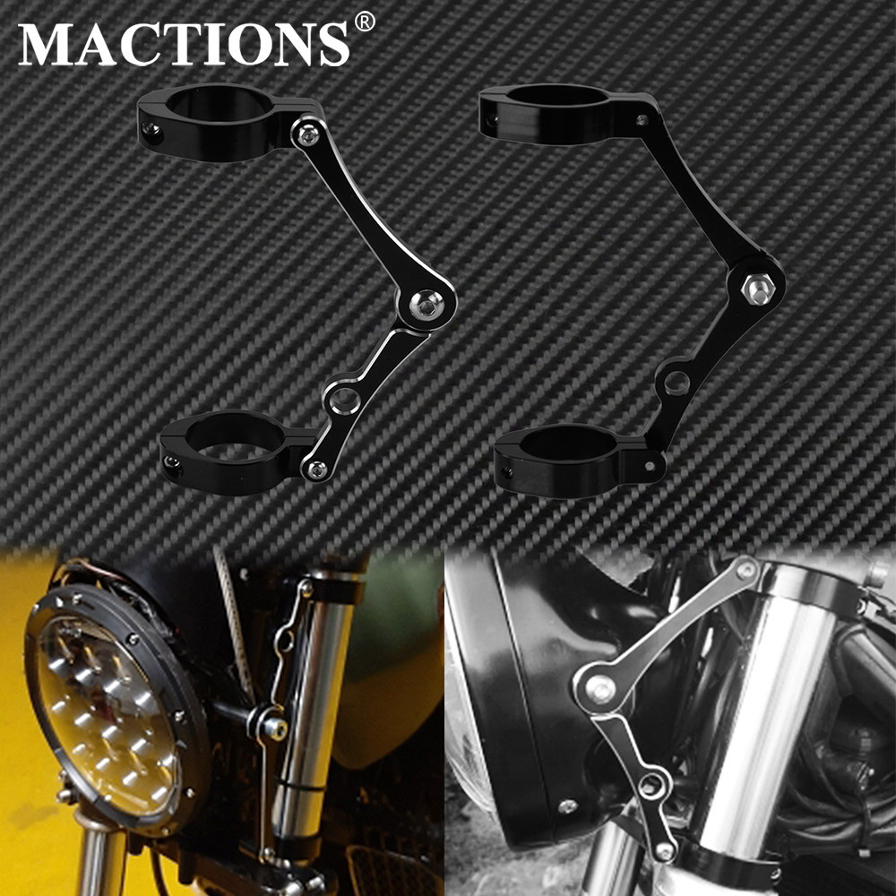 YMotorcycle CNC 39mm-41mm Fork Tube Holder Headlight Bracket Mount Clamp For Harley Dyna Chopper Bob