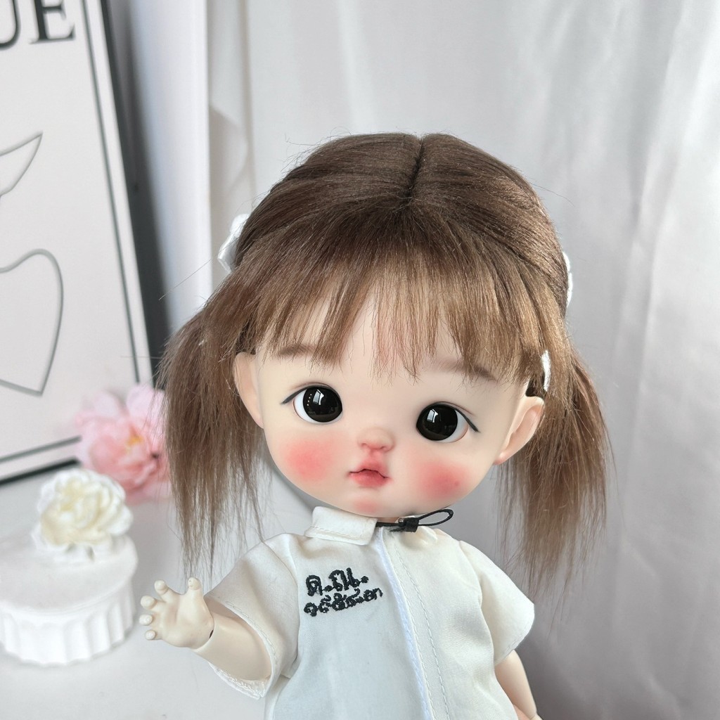 [เฉพาะวิกผม] BJD ตุ๊กตาหัวโต qbaby blythe วิกผมเลียนแบบขนแกะ