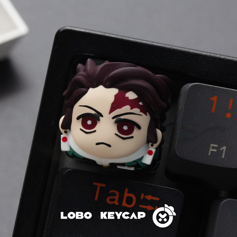 Demon Slayer Keycap น่ารักการ์ตูน 3D สร้างสรรค์น่ารัก MX สวิทช์คีย์บอร์ด Keycap อะนิเมะ Mitsuri Shin