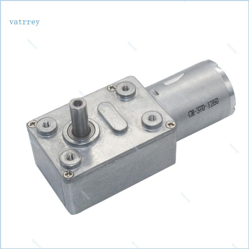 Va 2 RPM ถึง 375 RPM 6V 12V24V เพลาเดี่ยว Self-Locking Reversible หนอนเกียร์มอเตอร์แรงบิดมอเตอร์ลดความเร็ว JGY370