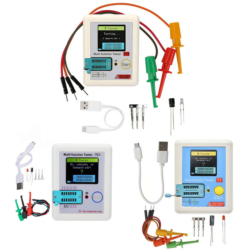 LCR-TC1 LCR-T7 TC-T7-H Transistor Tester Multimeter Colorful Display TFT Diode Triode Capacitance Re