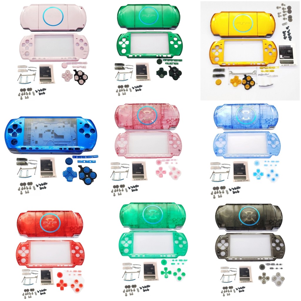 Psp3000 เคสคุณภาพสูงพร้อมเคสด้านหน้าด้านหลังเคสปุ่มไขว้ปุ่ม XO LR ปุ่มปรับระดับเสียง PSP 3000 เปลี่ยนซ่อมครบชุด SHELL
