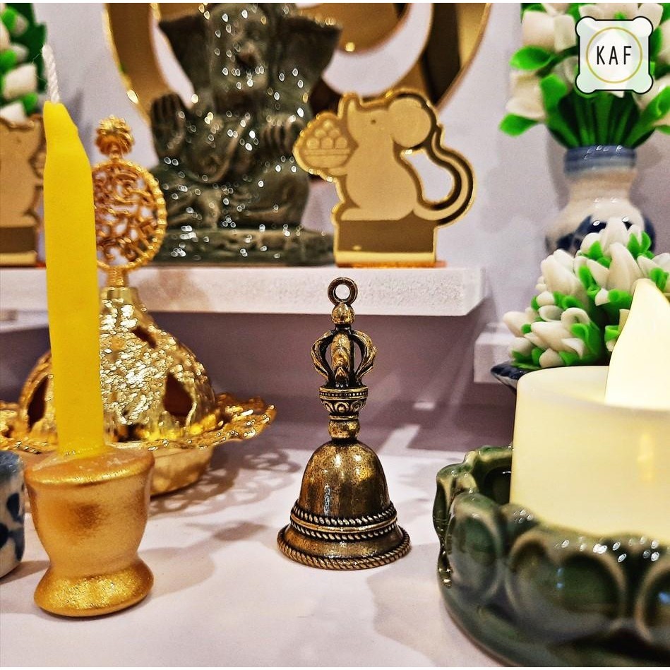 กระดิ่งลมทองเหลืองเสริมศรัทธา บูชาพระพิฆเนศและองค์เทพ เสียงใสเสริมมงคล นำพาความสุขและความสำเร็จ bell01 - รูปที่ 4