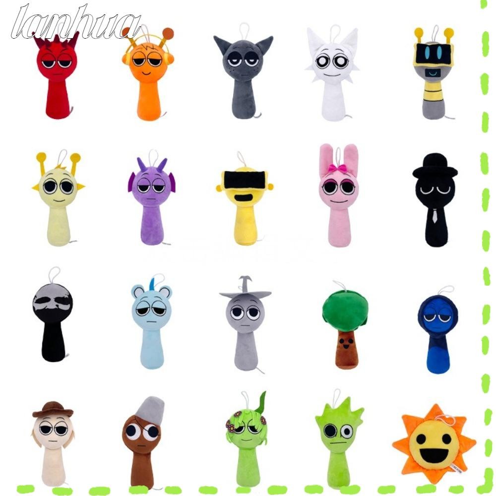 Lanhua ตุ๊กตา Plushie, ของเล่นตุ๊กตา Raddy Vineria Sprunki, การ์ตูน Simon Pinki Oren ตุ๊กตาตุ๊กตาของขวัญ
