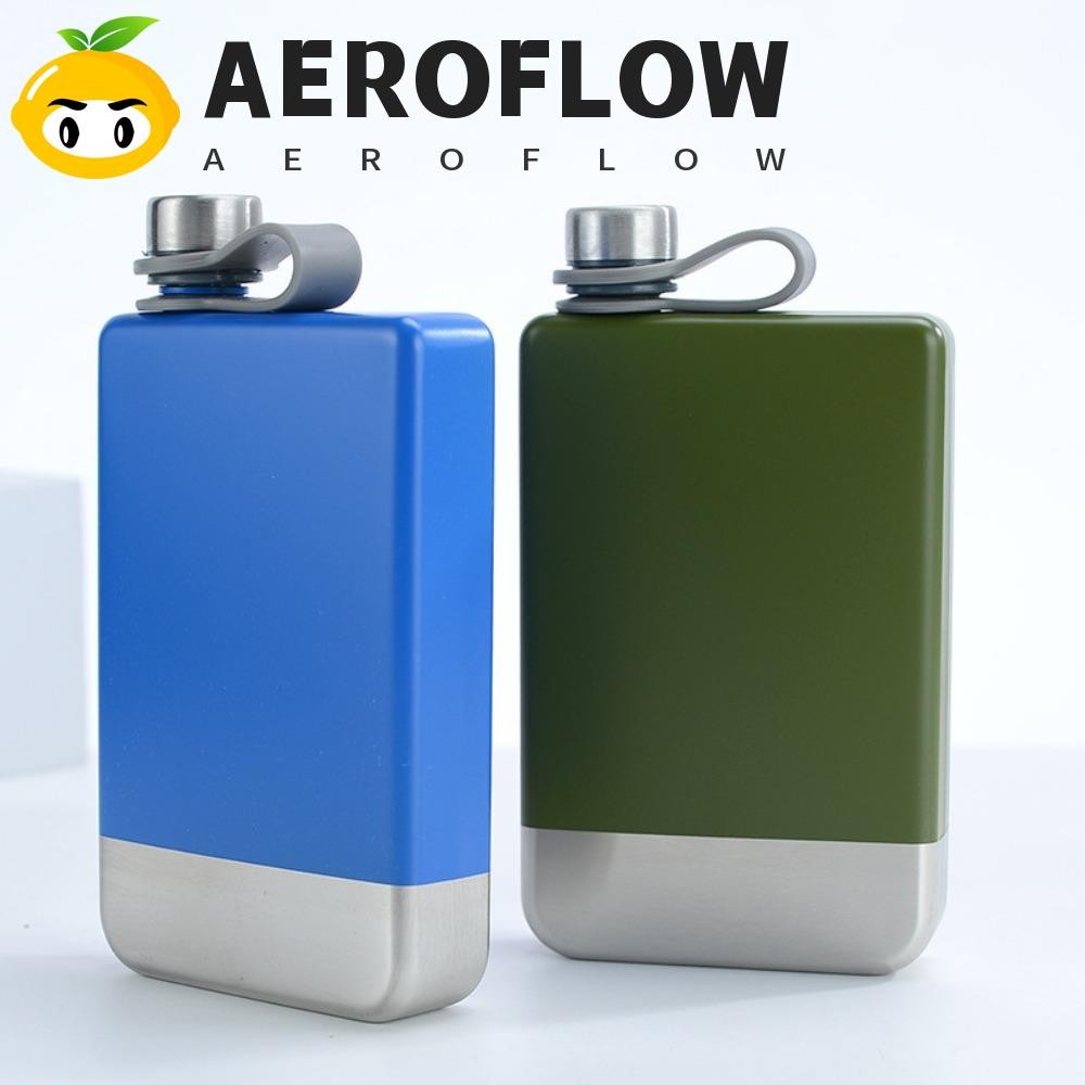 Aeroflow ขวดเหล้า, กระติกน้ําสะโพกสแตนเลสแตก, หม้อน้ําทนทาน 9oz Flagon กลางแจ้ง