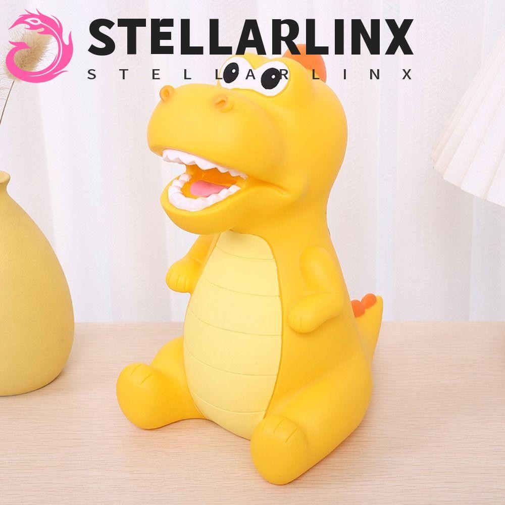 Stellarlinx ไดโนเสาร์ Piggy Ban, PVC เคลือบความจุขนาดใหญ่กล่องเก็บเหรียญ,สร้างสรรค์น่ารักปลอดภัย Anti-fall เหรียญกรณีเงินของขวัญวันเกิด