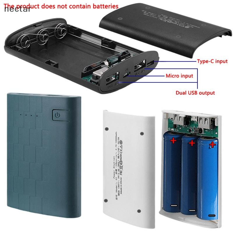 Tar 3.7V 3 ช่อง 18650 กล่อง DIY Charger Shell ชาร์จกรณี Mini บัดกรีแหล่งจ่ายไฟ N